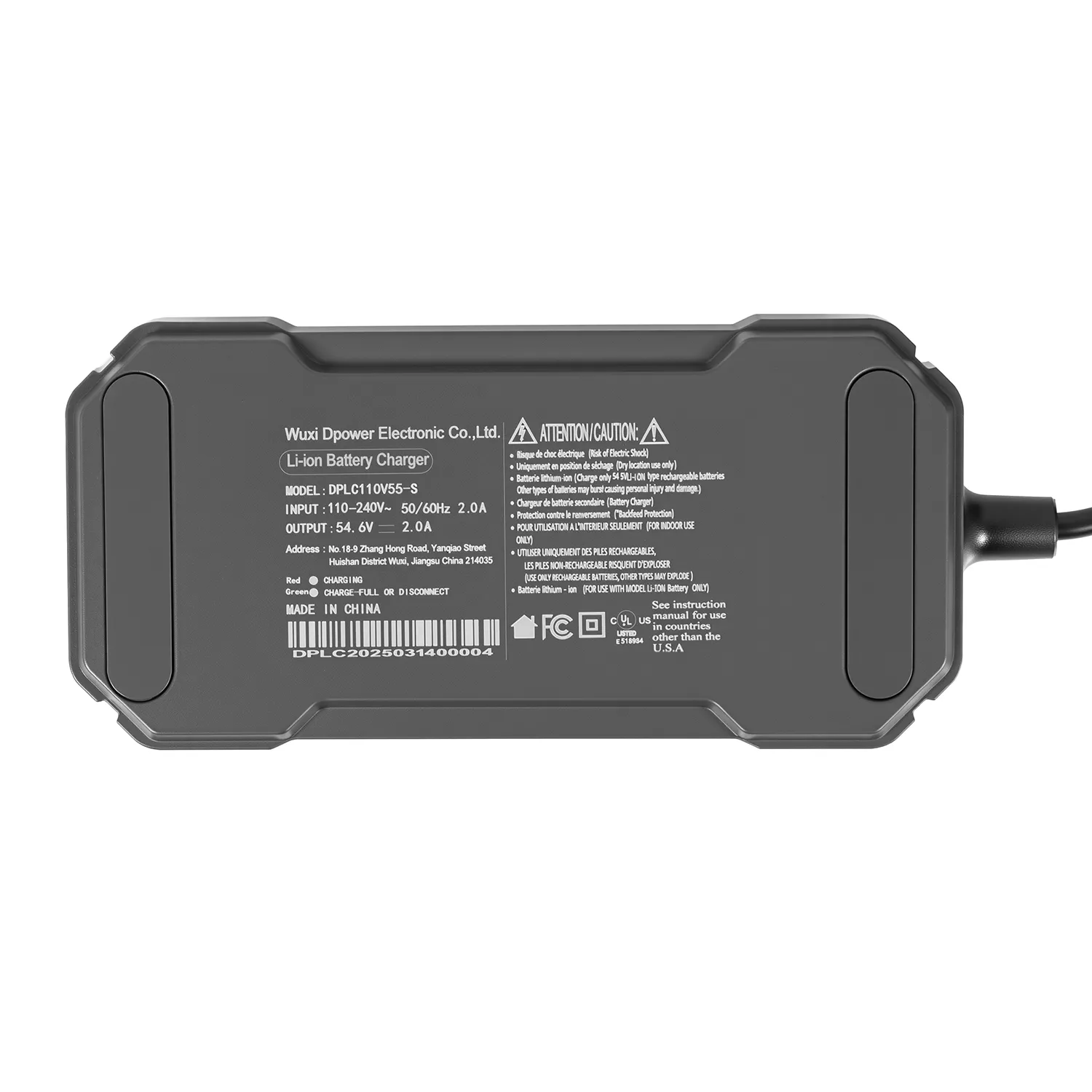 48V 2A/DC/3 Pin Charger